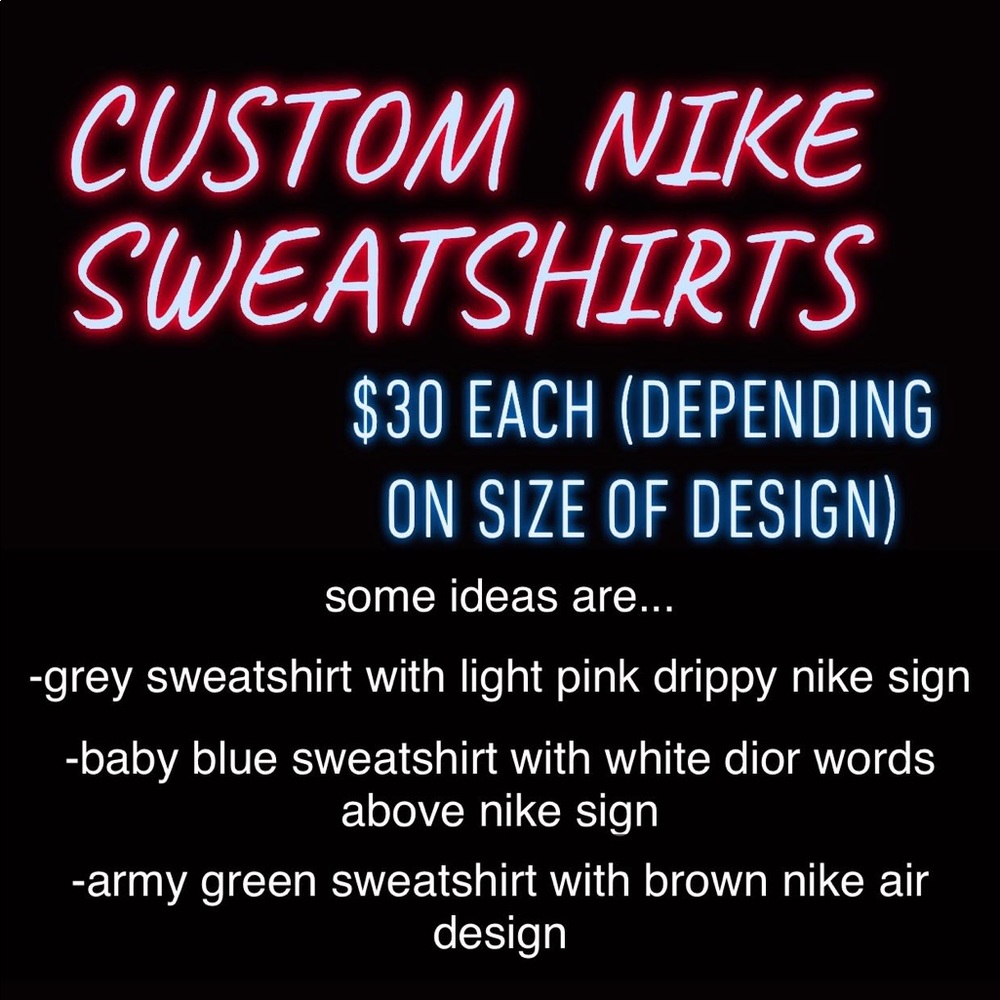 making and selling custom nike sweatshirts